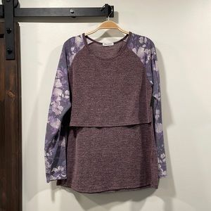 (x3 colors) Size L Long Sleeve Nursing / Maternity Top